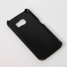 Bőr tapintású fekete háttok Samsung Galaxy S6 Edge készülékhez