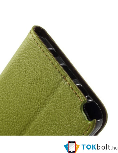 Zöld-barna notesz tok Samsung Galaxy Note 5 telefonhoz