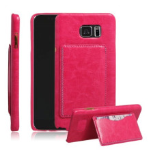 Bőr tapintású pink  tok Samsung Galaxy Note 5 készülékhez