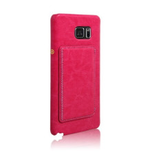Bőr tapintású pink  tok Samsung Galaxy Note 5 készülékhez