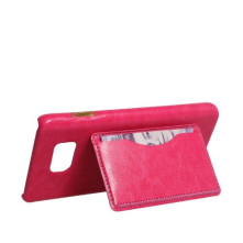 Bőr tapintású pink  tok Samsung Galaxy Note 5 készülékhez