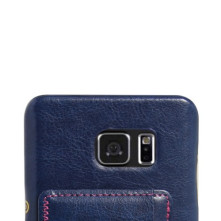 Bőr tapintású kék tok Samsung Galaxy Note 5 készülékhez