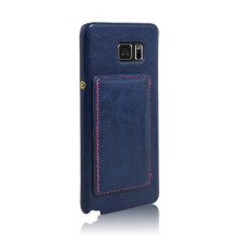 Bőr tapintású kék tok Samsung Galaxy Note 5 készülékhez