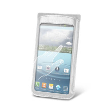 Fehér színű telefontok érintés érzékeny / átlátszó ablakkal - 12 * 7 cm