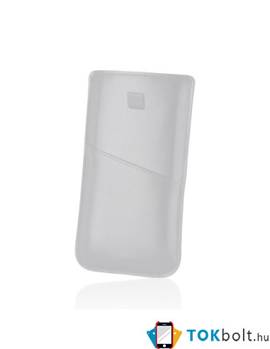 Fehér színű telefontok érintés érzékeny / átlátszó ablakkal - 12 * 7 cm
