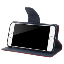 MERCURY piros-sötétkék notesz tok Apple iPhone 6 / iPhone 6s telefonhoz