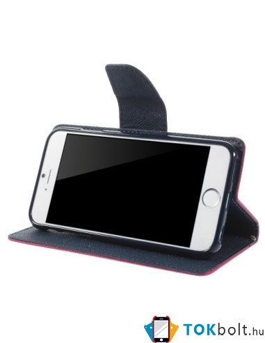 MERCURY pink-sötétkék notesz tok Apple iPhone 6 / iPhone 6s telefonhoz