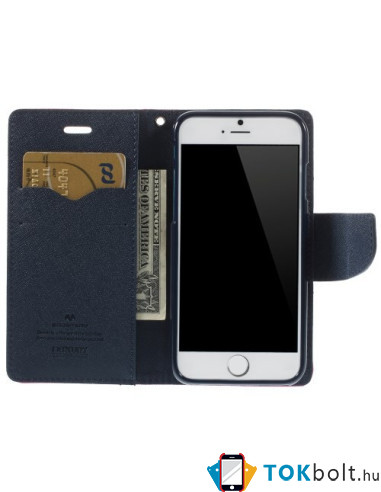 MERCURY pink-sötétkék notesz tok Apple iPhone 6 / iPhone 6s telefonhoz