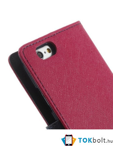MERCURY pink-sötétkék notesz tok Apple iPhone 6 / iPhone 6s telefonhoz