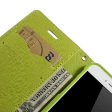 MERCURY sötétkék-kiwizöld notesz tok Apple iPhone 6 / iPhone 6s telefonhoz