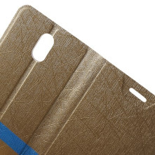 Oldalra nyíló pezsgő színű tok Lenovo Vibe P1M telefonhoz