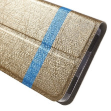Oldalra nyíló pezsgő színű tok Lenovo Vibe P1M telefonhoz
