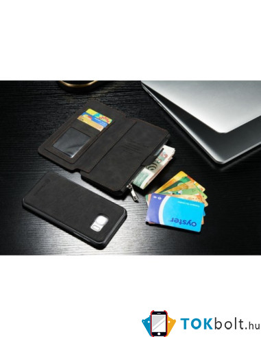 CaseMe notesztok Samsung Galaxy S6 EDGE PLUS telefonhoz - FEKETE