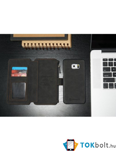 CaseMe notesztok Samsung Galaxy S6 EDGE PLUS telefonhoz - FEKETE