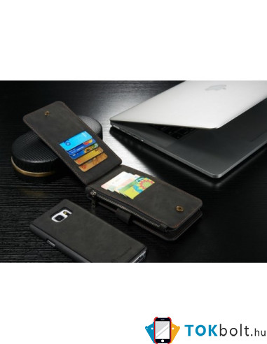 CaseMe notesztok Samsung Galaxy S6 EDGE PLUS telefonhoz - FEKETE