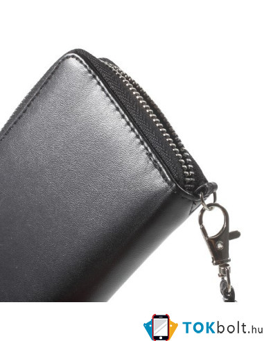 Univerzális cipzárral ellátott telefontok 4.3-5.0 inches telefonokhoz - FEKETE