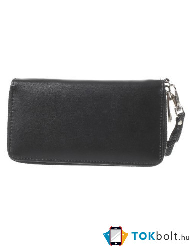 Univerzális cipzárral ellátott telefontok 4.3-5.0 inches telefonokhoz - FEKETE