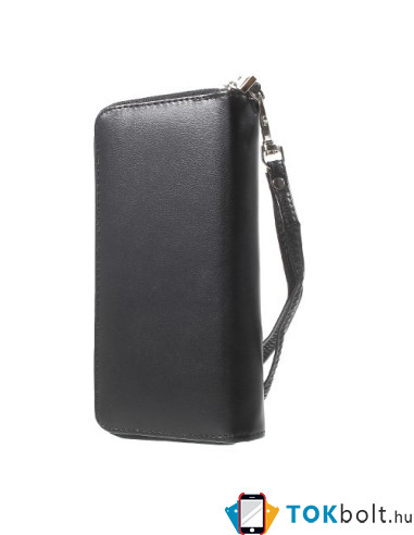 Univerzális cipzárral ellátott telefontok 4.3-5.0 inches telefonokhoz - FEKETE