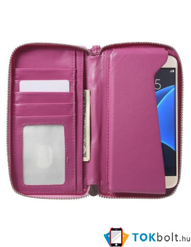 Univerzális cipzárral ellátott telefontok 4.3-5.0 inches telefonokhoz - PINK