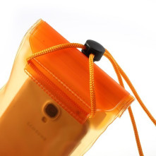Vízálló mobiltelefon tartó 13,5 x 9 cm készülékekhez -narancs színű