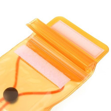 Vízálló mobiltelefon tartó 13,5 x 9 cm készülékekhez -narancs színű