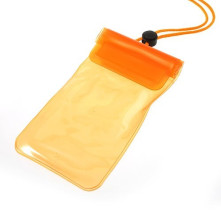 Vízálló mobiltelefon tartó 13,5 x 9 cm készülékekhez -narancs színű
