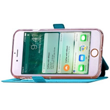 Divatos ablakos kék notesz tok Apple iPhone 7 telefonhoz