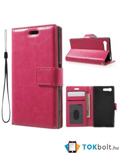 Karpántos notesz tok Sony Xperia X Compact telefonhoz - PINK