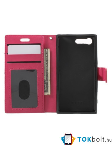 Karpántos notesz tok Sony Xperia X Compact telefonhoz - PINK