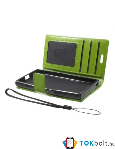 Karpántos notesz tok Sony Xperia X Compact telefonhoz - ZÖLD