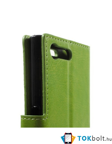 Karpántos notesz tok Sony Xperia X Compact telefonhoz - ZÖLD