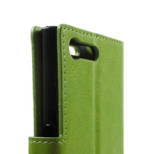 Karpántos notesz tok Sony Xperia X Compact telefonhoz - ZÖLD