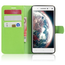 Oldalra nyíló mágnes záras tok Lenovo Vibe S1 LITE készülékhez - ZÖLD
