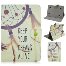 9.6 inches mintás univerzális kinyitható táblagép tok - KEEP YOUR DREAMS ALIVE