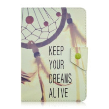 9.6 inches mintás univerzális kinyitható táblagép tok - KEEP YOUR DREAMS ALIVE