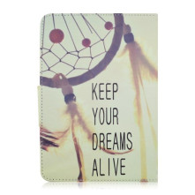 9.6 inches mintás univerzális kinyitható táblagép tok - KEEP YOUR DREAMS ALIVE