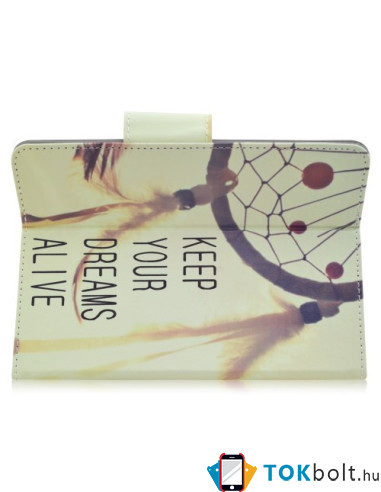 9.6 inches mintás univerzális kinyitható táblagép tok - KEEP YOUR DREAMS ALIVE