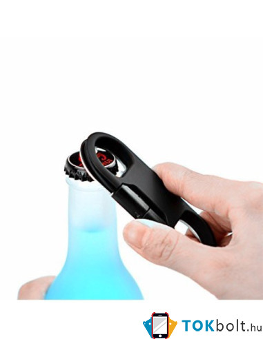 Micro USB töltő kábel + Sörnyitó - FEKETE