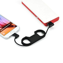 Micro USB töltő kábel + Sörnyitó - FEKETE