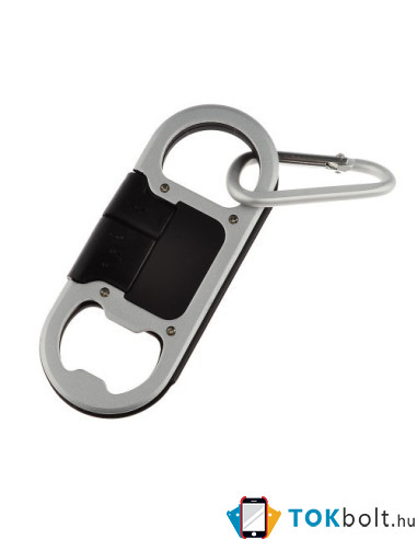 Micro USB töltő kábel + Sörnyitó - FEKETE