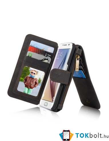 CaseMe notesztok Samsung Galaxy S6 EDGE telefonhoz - FEKETE