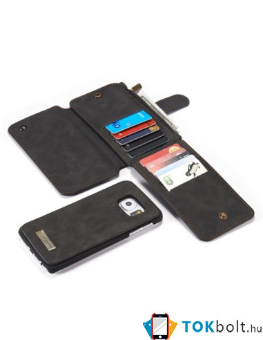CaseMe notesztok Samsung Galaxy S6 EDGE telefonhoz - FEKETE