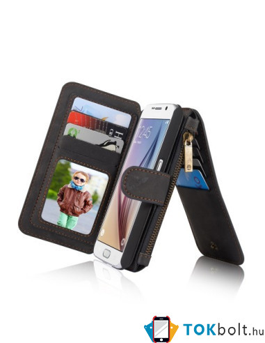 CaseMe notesztok Samsung Galaxy S6 telefonhoz - FEKETE