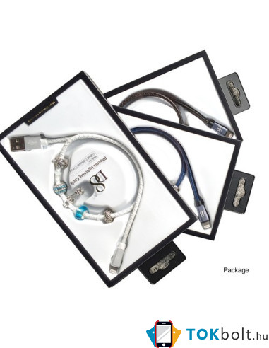 Divatos USB kábel iPhone/iPod/iPad készülékekhez - KÉK