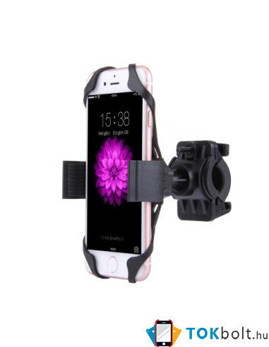 360 fokban forgatható kerékpáros telefon tartó iPhone 7 / 7 Plus / iPhone 6 / 6 Plus / iPhone 5 / 5C & 5s fekete
