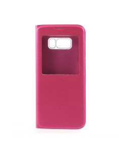 Ablakos notesz tok Samsung Galaxy S8 Plus telefonhoz - PINK