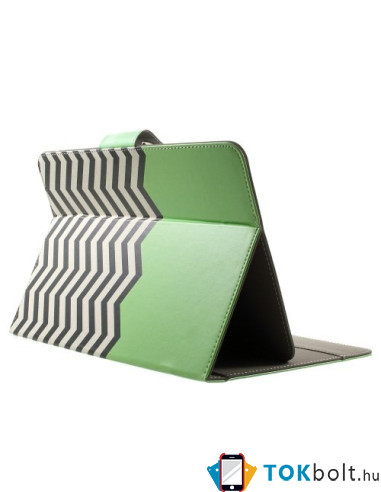 10 inches kiwizöld chevron univerzális kinyitható táblagép tok