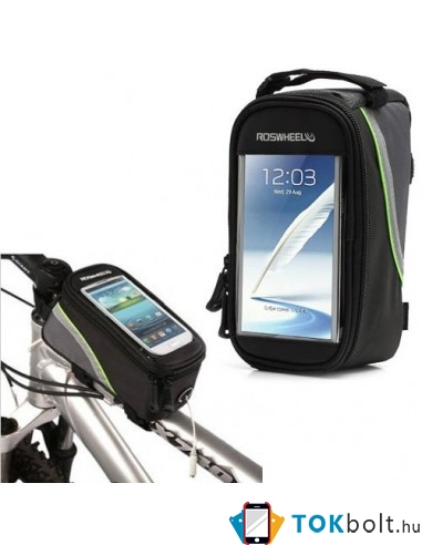 Kerékpárra rögzíthető telefontok 8.5x16 cm-es telefonokhoz - FEKETE