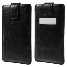 Univerzális zárható telefontok kihúzóval 16.5 x 9.5 cm - FEKETE