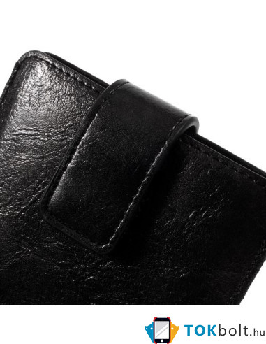 Univerzális zárható telefontok kihúzóval 16.5 x 9.5 cm - FEKETE